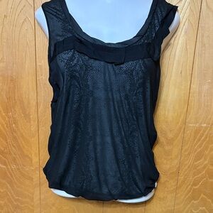 CAbi Black Sheer Tank Top